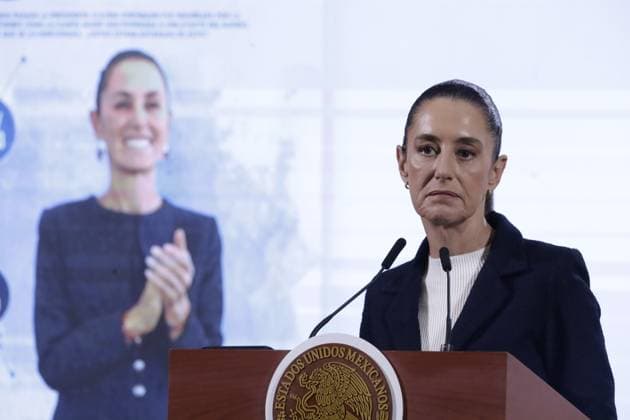 MexicoÃ¢â‚¬â ¢s President, Claudia Sheinbaum speaking during a briefing conference at National Palace. on December 23, 2024 in Mexico City, Mexico. Mexico City Mexico - ZUMAe321 20241223_zia_e321_005 Copyright: xLuisxBarronx