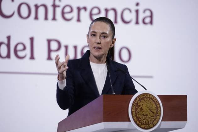 MexicoÃ¢â‚¬â ¢s President, Claudia Sheinbaum speaking during a briefing conference at National Palace. on December 23, 2024 in Mexico City, Mexico. Mexico City Mexico - ZUMAe321 20241223_zia_e321_007 Copyright: xLuisxBarronx