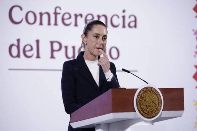 MexicoÃ¢â‚¬â ¢s President, Claudia Sheinbaum speaking during a briefing conference at National Palace. on December 23, 2024 in Mexico City, Mexico. Mexico City Mexico - ZUMAe321 20241223_zia_e321_013 Copyright: xLuisxBarronx