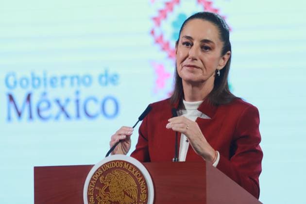 MexicoÃ¢â‚¬â ¢s President, Claudia Sheinbaum speaking about the tax system and the Mexicana de AviacioÂ³n s first anniversary during a briefing conference at National Palace. on December 26, 2024 in Mexico City, Mexico. Mexico City Mexico - ZUMAe321 20241226_zia_e321_006 Copyright: xCarlosxSantiagox