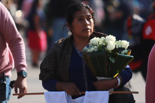 Relatives of the 43 missing students from Ayotzinapa take part during a demonstration from the Glorieta de Peralvillo to the Basilica of Guadalupe. on December 26, 2024 in Mexico City, Mexico. Mexico City Mexico - ZUMAe321 20241226_zia_e321_040 Copyright: xCarlosxSantiagox