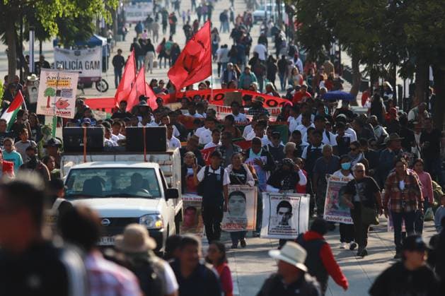 Rural students of Ayotzinapa taking part during a demonstration for the 43 missing students from Ayotzinapa from the Glorieta de Peralvillo to the Basilica of Guadalupe. on December 26, 2024 in Mexico City, Mexico. Mexico City Mexico - ZUMAe321 20241226_zia_e321_044 Copyright: xCarlosxSantiagox