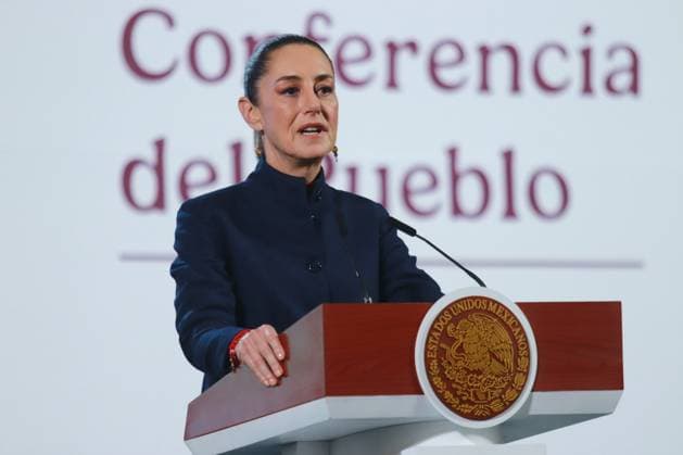 Mexico™s President Claudia Sheinbaum Briefing Mexico s President Claudia Sheinbaum, speaking during a briefing conference about the National Development Plan, which defines the economic, social and political priorities for the six-year term, and the evolution of the price of regular gasoline at the National Palace. on January 3, 2024 in Mexico City, Mexico. (Photo by Carlos Santiago Eyepix Group) Copyright: xCarlosxSantiago xEyepixxGroupx CS_03012025_139887