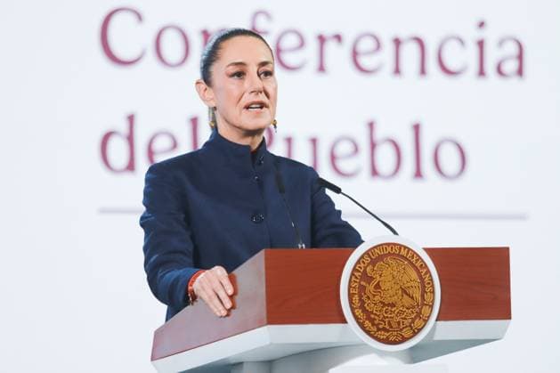 Mexico™s President Claudia Sheinbaum Briefing Mexico s President Claudia Sheinbaum, speaking during a briefing conference about the National Development Plan, which defines the economic, social and political priorities for the six-year term, and the evolution of the price of regular gasoline at the National Palace. on January 3, 2024 in Mexico City, Mexico. Mexico City CDMX Mexico Copyright: xCarlosxSantiagox