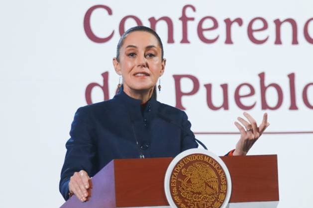 Mexico™s President Claudia Sheinbaum Briefing Mexico s President Claudia Sheinbaum, speaking during a briefing conference about the National Development Plan, which defines the economic, social and political priorities for the six-year term, and the evolution of the price of regular gasoline at the National Palace. on January 3, 2024 in Mexico City, Mexico. Mexico City CDMX Mexico Copyright: xCarlosxSantiagox