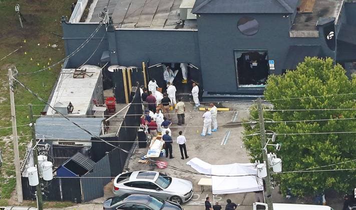 Noor Salman, widow of Pulse gunman Omar Mateen, appears in Orlando court An aerial view of the mass shooting scene at Pulse nightclub in Orlando, Fla., on Sunday, June 12, 2016. (Red Huber Orlando Sentinel TNS) Orlando FL USA EDITORIAL USE ONLY Copyright: xx 1199374 RedxHuberx krtphotoslive785506