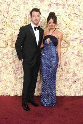 Miles Teller and Keleigh Sperry at the 82 Golden Globe Awards 2025 at the Beverly Hilton Hotel Beverly Hills, 05 01 2025 Foto:xJ.xBlocx xFuturexImagex globes_5261