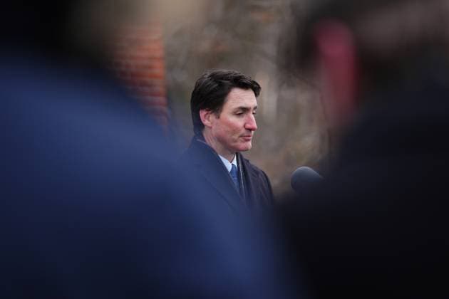 News Bilder des Tages January 6, 2025, Ottawa, On, Canada: Prime Minister Justin Trudeau announces his resignation as Liberal leader and prime minister outside Rideau Cottage in Ottawa on Monday, Jan.6, 2025. Ottawa Canada  - ZUMAc35_ 20250106_zaf_c35_021 Copyright: xSeanxKilpatrickx