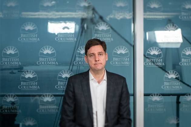 January 7, 2025, Vancouver, Bc, CANADA: B.C. Premier David Eby listens to a question from a reporter during a news conference in Vancouver, on Tuesday, January 7, 2025. Vancouver CANADA  - ZUMAc35_ 20250107_zaf_c35_014 Copyright: xEthanxCairnsx