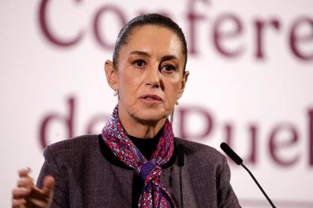 Claudia Sheinbaum Pardo, President of Mexico speaking during the press conference where the campaign Ã¢â‚¬oeStay away from drugs, fentanyl kills you!Ã¢â‚¬Â was announced. at National Palace. on January 7, 2025 in Mexico City, Mexico. Mexico City Mexico - ZUMAe321 20250107_zia_e321_023 Copyright: xLuisxBarronx