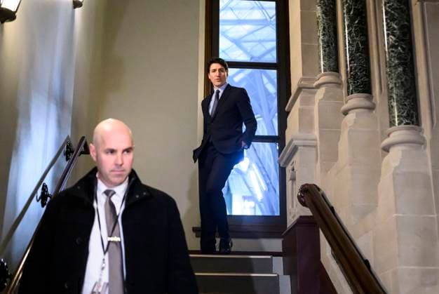 January 8, 2025, Ottawa, On, CAN: Prime Minister Justin Trudeau makes his way to a meeting of the Liberal Caucus in West Block on Parliament Hill in Ottawa, Wednesday, Jan. 8, 2025. Ottawa CAN  - ZUMAc35_ 20250108_zaf_c35_015 Copyright: xJustinxTangx