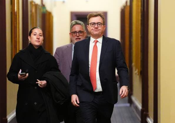 January 8, 2025, Ottawa, On, Canada: Minister of Energy and Natural Resources Jonathan Wilkinson arrives for a Liberal caucus meeting in Ottawa on Wednesday, Jan.8, 2025. Ottawa Canada  - ZUMAc35_ 20250108_zaf_c35_018 Copyright: xSeanxKilpatrickx
