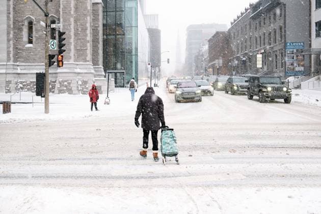 January 8, 2025, Montreal, Quebec, Canada: Views from the streets in Montreal in winter time Montreal Canada - ZUMAs278 20250108_zip_s278_006 Copyright: xSerkanxSenturkx