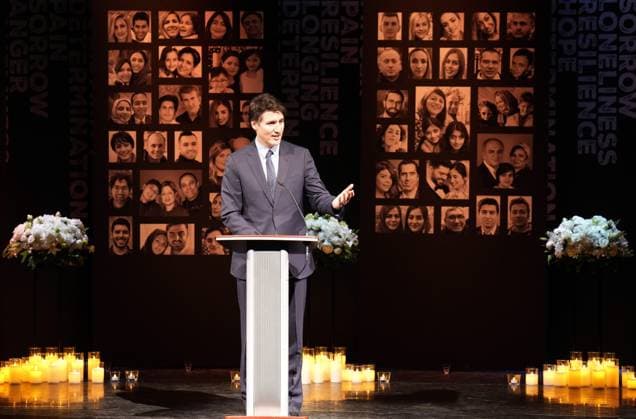 January 8, 2025, Richmond Hill, On, CANADA: Prime Minister Justin Trudeau speaks during an event to commemorate the fifth anniversary of the downing of Ukraine International Airlines Flight 752, in Richmond Hill, Ont., Wednesday, Jan. 8, 2025. Richmond Hill CANADA  - ZUMAc35_ 20250108_zaf_c35_113 Copyright: xNathanxDenettex