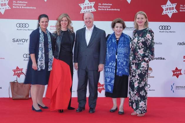 Alison Chenick, Kent D. Lonsdon, Nikola Galliner, Caroline Peters zur Eroeffnungsgala des juedisches Filmfest, Potsdam, Berlin Deutschland, Germany *** Alison Chenick, Kent D Lonsdon, Nikola Galliner, Caroline Peters to Eroeffnungsgala of Jewish Filmfest, Potsdam, Berlin Germany, Germany