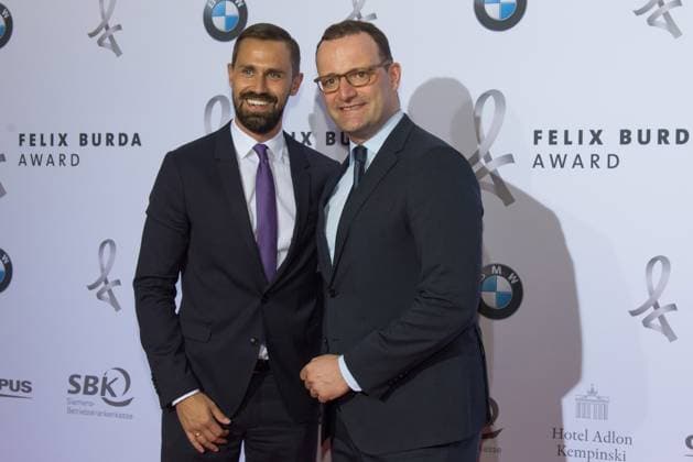 Jens Spahn und Daniel Funke, beim Felix Burda Award 2018 in Berlin, Foto: Uwe Koch, 13.05.2018 Berlin DEU, GER *** Jens Spahn and Daniel Spark, at Felix Burda Award 2018 in Berlin, Photo Uwe Cook, 13 05 2018 Berlin DEU, ger