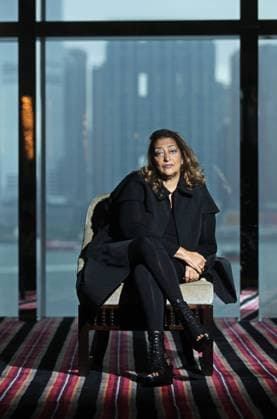 Iraqi-British architect Zaha Hadid poses to photographer during an interview with the Post at Four Seasons Hotel, Central. Lifestyle, 24 May 12. 18MAY12 Hong Kong China EDITORIAL USE ONLY  Copyright: xx MER1205211427045690 NoraxTamx scmpphotos652355