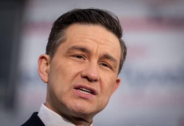 January 16, 2025, Vancouver, Bc, CANADA: Conservative Leader Pierre Poilievre speaks during a news conference in Delta B.C., on Thursday, Jan.16, 2025. Vancouver CANADA  - ZUMAc35_ 20250116_zaf_c35_039 Copyright: xEthanxCairnsx