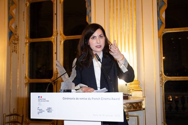 French Cinema Award Ceremony Rebecca Zlotowski receives the award during the French Cinema Award Ceremony at Ministere de la Culture on January 16, 2025 in Paris, France. Photo by Nasser Berzane ABACAPRESS.COM Paris France  Copyright: xBerzanexNasser ABACAx