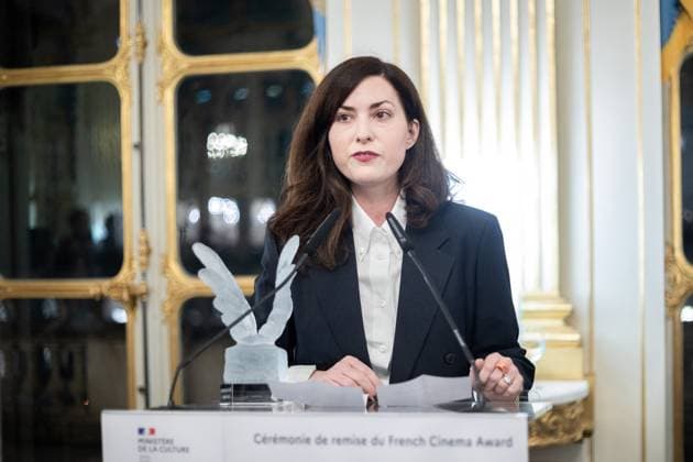 French Cinema Award Ceremony Rebecca Zlotowski receives the award during the French Cinema Award Ceremony at Ministere de la Culture on January 16, 2025 in Paris, France. Photo by Nasser Berzane ABACAPRESS.COM Paris France  Copyright: xBerzanexNasser ABACAx