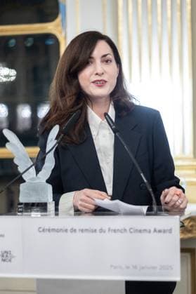 French Cinema Award Ceremony Rebecca Zlotowski receives the award during the French Cinema Award Ceremony at Ministere de la Culture on January 16, 2025 in Paris, France. Photo by Nasser Berzane ABACAPRESS.COM Paris France  Copyright: xBerzanexNasser ABACAx