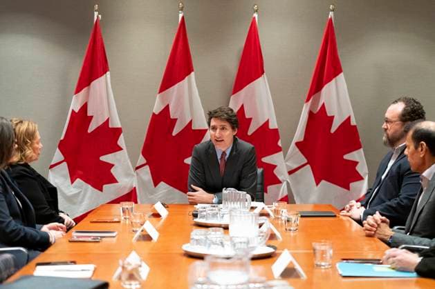 January 17, 2025, Toronto, On, Canada: Prime Minister Justin Trudeau delivers remarks before chairing the meeting of the Council on Canada-U.S. Relations, in Toronto, on Friday, January 17 2025. Toronto Canada  - ZUMAc35_ 20250117_zaf_c35_001 Copyright: xArlynxMcadoreyx