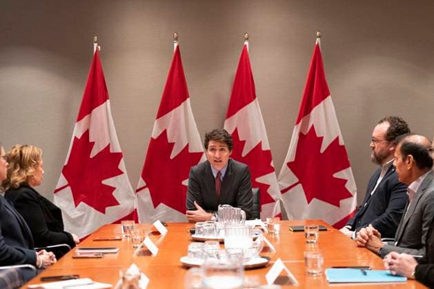 January 17, 2025, Toronto, On, Canada: Prime Minister Justin Trudeau delivers remarks before chairing the meeting of the Council on Canada-U.S. Relations, in Toronto, on Friday, January 17 2025. Toronto Canada  - ZUMAc35_ 20250117_zaf_c35_003 Copyright: xArlynxMcadoreyx