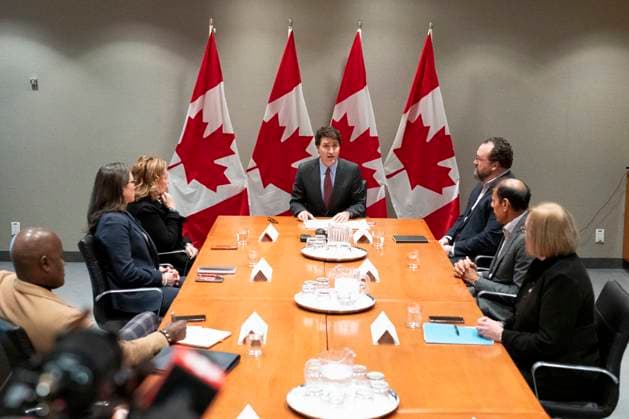 January 17, 2025, Toronto, On, Canada: Prime Minister Justin Trudeau delivers remarks before chairing the meeting of the Council on Canada-U.S. Relations, in Toronto, on Friday, January 17 2025. Toronto Canada  - ZUMAc35_ 20250117_zaf_c35_009 Copyright: xArlynxMcadoreyx
