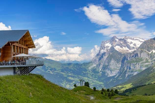 Restaurant at Kleine Scheidigg, Jungfrau Region, Bernese Oberland, Switzerland Copyright: IanxTrower 800-4318