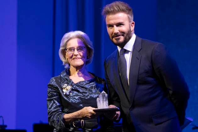 Bilder des Jahres 2025, Entertainment 01 Januar Entertainment Themen der Woche KW04 Entertainment Bilder des Tages World Economic Forum Annual Meeting 2025 in Davos-Klosters David Beckham, Co-Owner, Inter Miami; Partner, Authentic Brands Group, United Kingdom speaking in the Crystal Awards 2025 Session at the World Economic Forum Annual Meeting 2025 in Davos-Klosters, Switzerland, 20 1 2025 in Room. Copyright: World Economic Forum Jakob Polacsek, Credit:Avalon Switzerland, Davos  Copyright: xAvalonx 0955804571