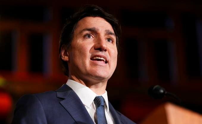 January 21, 2025, Montebello, Quebec, CAN: Prime Minister Justin Trudeau holds a press conference during a cabinet retreat at Chateau Montebello in Montebello, Que., on Tuesday, Jan. 21, 2025. Montebello CAN  - ZUMAc35_ 20250121_zaf_c35_022 Copyright: xSeanxKilpatrickx