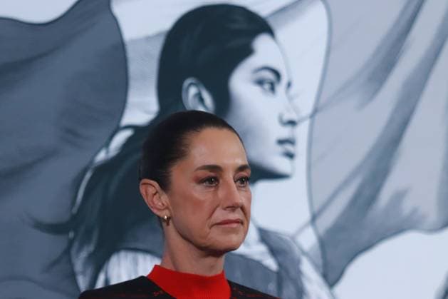 Mexico s President, Claudia Sheinbaum speaking during a briefing conference about the immigration issue after Donald Trump took office as the 47th President of the United States, briefing held at the National Palace. on January 22, 2025 in Mexico City, Mexico. Mexico City Mexico - ZUMAe321 20250122_zia_e321_007 Copyright: xCarlosxSantiagox