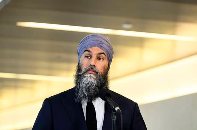 January 22, 2025, Ottawa, On, CAN: NDP Leader Jagmeet Singh speaks to journalists after a caucus meeting in the Parliamentary Precinct in Ottawa, on Wednesday, Jan. 22, 2025. Ottawa CAN  - ZUMAc35_ 20250122_zaf_c35_028 Copyright: xJustinxTangx