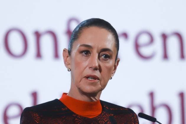 Mexico™s President Claudia Sheinbaum Briefing Mexico s President, Claudia Sheinbaum speaking during a briefing conference about the immigration issue after Donald Trump took office as the 47th President of the United States, briefing held at the National Palace. on January 22, 2025 in Mexico City, Mexico. Mexico City CDMX Mexico Copyright: xCarlosxSantiagox