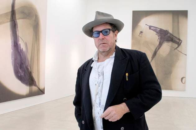 Exhibition from Julian Schnabel in the Gallery CFA in Berlin, the Artists Schnabel in the Exhibition, Berlin Germany, Germany