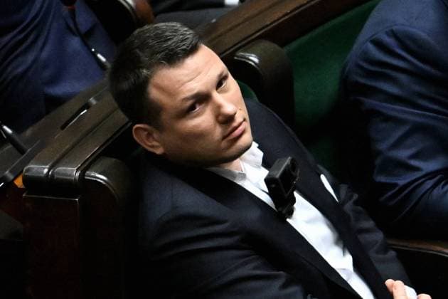RECORD DATE NOT STATED 22.01.2025 WARSZAWA SEJM RP POSIEDZENIE SEJMU POCZATEK OBRAD N Z SLAWOMIR MENTZEN FOT DAMIAN BURZYKOWSKI NEWSPIX.PL --- newspix.pl Warsaw, session of the Polish Parliament. POLAND OUT! 