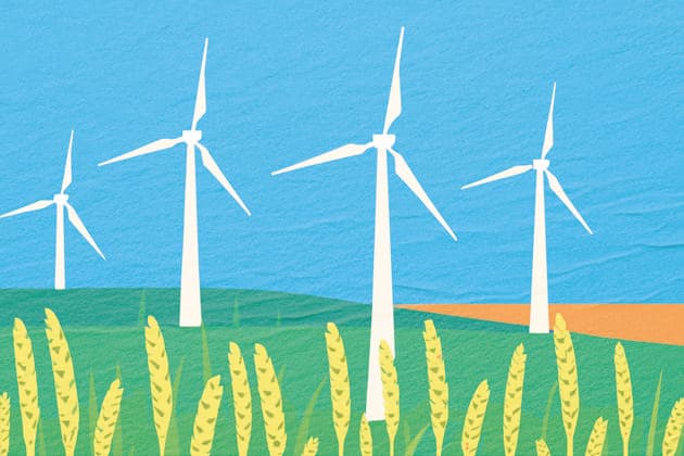 PR_ID26154_10431_RenewableEnergy.jpg A vibrant energy farm featuring multiple wind turbines surrounded by golden crops under a clear blue sky, representing a sustainable future., Property released Model Released AdalbertoRodriguez_ID26154_754691_008 Copyright: xAdalbertoxRodriguezx RECORD DATE NOT STATED