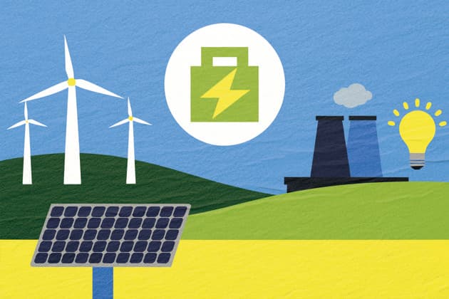 PR_ID26154_10431_RenewableEnergy.jpg This illustration showcases a renewable energy farm with wind turbines, solar panels, and a power plant, symbolizing eco-friendly technology and sustainable energy., Property released Model Released AdalbertoRodriguez_ID26154_754694_010 Copyright: xAdalbertoxRodriguezx RECORD DATE NOT STATED