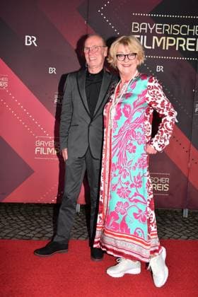 Robert Floerke and Saskia Vester at the Bavarian Film Award ceremony on 24 01 2025 at the Prinzregententheater in Munich Bavarian Film Award 2025 in Munich