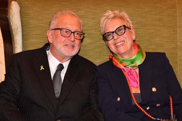 Martin Moszkowicz and Doris Doerrie at the Bavarian Film Award ceremony on 24 01 2025 at the Prinzregententheater in Munich Bavarian Film Award 2025 in Munich