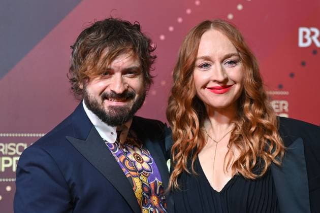 Daniel Christensen, Brigitte HOBMEIER Red Carpet,Red Carpet,Bavarian Film Award 2024 on 24 01 2025 at the Prinzregententheater in Munich