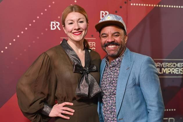 Genija Rykova, Simon Pearce Red Carpet,Red Carpet,Bavarian Film Award 2024 on 24 01 2025 at the Prinzregententheater in Munich