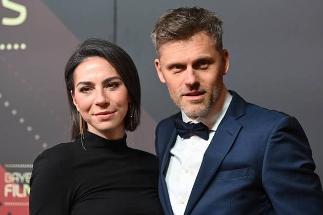 Hanna Elisabeth Mueller, Jens Atzorn Red Carpet,Red Carpet,Bavarian Film Award 2024 on 24 01 2025 at the Prinzregententheater in Munich