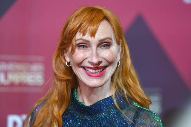 Andrea SAWATZKI actress, single picture, cropped single motif, portrait, portrait, portrait red carpet, red carpet, Bavarian Film Award 2024 on 24 01 2025 at the Prinzregententheater in Munich