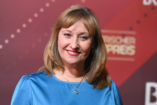 Gabrielle Odinis Schausplelerin , single picture,cropped single motif,portrait,portrait,portrait red carpet,red carpet,Bavarian Film Award 2024 on 24 01 2025 at the Prinzregententheater in Munich