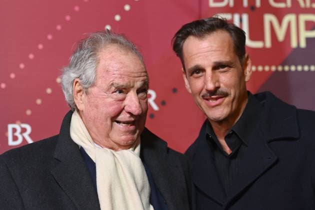 from left Friedrich von THUN and Max von THUN Red carpet,Red Carpet,Bavarian Film Award 2024 on 24 01 2025 at the Prinzregententheater in Munich