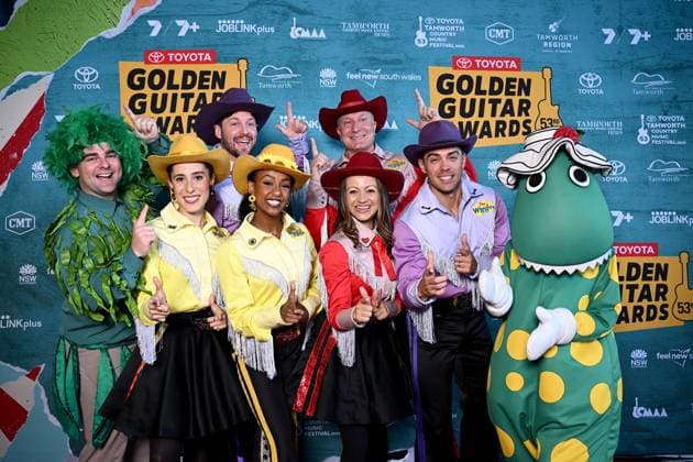 TAMWORTH COUNTRY MUSIC FESTIVAL, The Wiggles arrive at the Golden Guitar Awards during the 53rd Tamworth Country Music Festival in Tamworth, NSW, Saturday, January 25, 2025. ( NO ARCHIVING, EDITORIAL USE ONLY, NO USE IN BOOKS WITHOUT CONSENT TAMWORTH NEW SOUTH WALES AUSTRALIA  Copyright: xBIANCAxDExMARCHIx 20250125187172867003