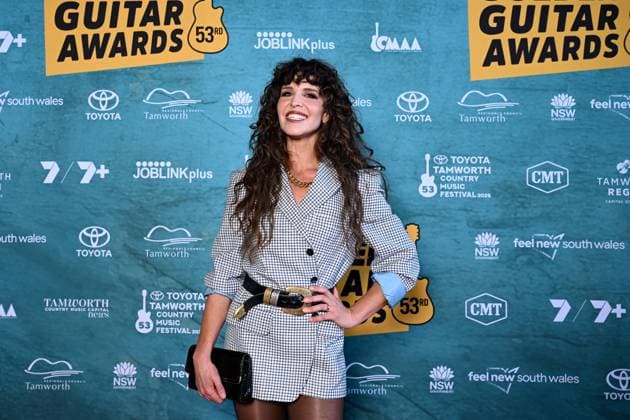 TAMWORTH COUNTRY MUSIC FESTIVAL, Fanny Lumsden arrives at the Golden Guitar Awards during the 53rd Tamworth Country Music Festival in Tamworth, NSW, Saturday, January 25, 2025. ( NO ARCHIVING, EDITORIAL USE ONLY, NO USE IN BOOKS WITHOUT CONSENT TAMWORTH NEW SOUTH WALES AUSTRALIA  Copyright: xBIANCAxDExMARCHIx 20250125130209235792