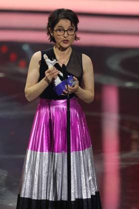 Bavarian Film Award 2024Bavarian Film Award 2024 director Ayse Polat during her acceptance speech Award ceremony of the 46 Bavarian Film Award 2024 on 24 01 2025 at Prinzregententheater in Munich Bavaria, Germany