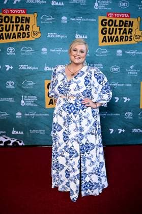 TAMWORTH COUNTRY MUSIC FESTIVAL, Lyn Bowtel arrives at the Golden Guitar Awards during the 53rd Tamworth Country Music Festival in Tamworth, NSW, Saturday, January 25, 2025. ( NO ARCHIVING, EDITORIAL USE ONLY, NO USE IN BOOKS WITHOUT CONSENT TAMWORTH NEW SOUTH WALES AUSTRALIA  Copyright: xBIANCAxDExMARCHIx 20250125176081644869